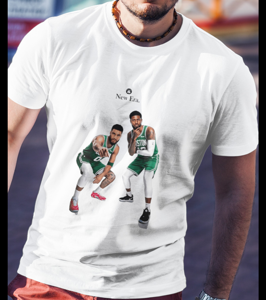 Boston Celtics Jayson Tatum Paul George New Era T-Shirt