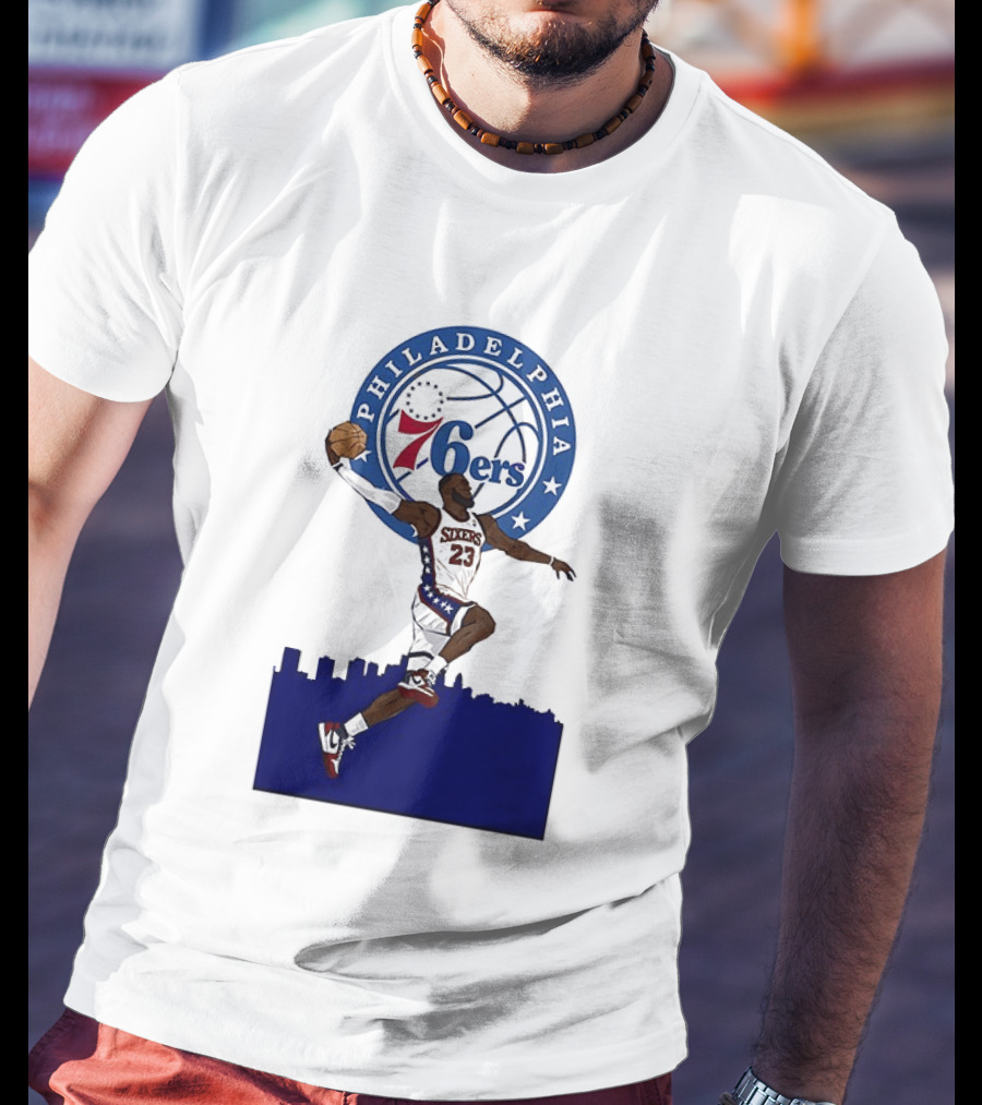 Philadelphia 76ers LeBron James Fly Guy Basketball 6ers T-Shirt