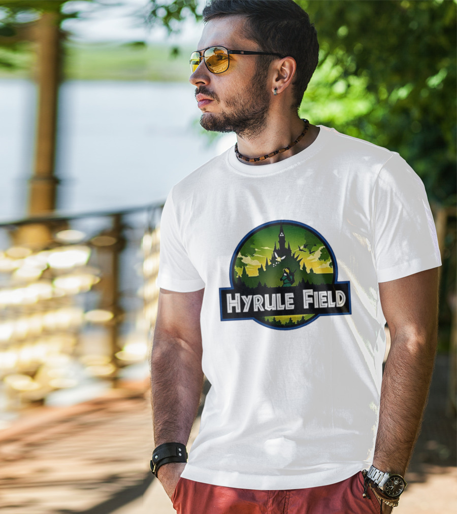 Hyrule Field Link Legend Of Zelda Jurassic Park Fusion T-Shirt