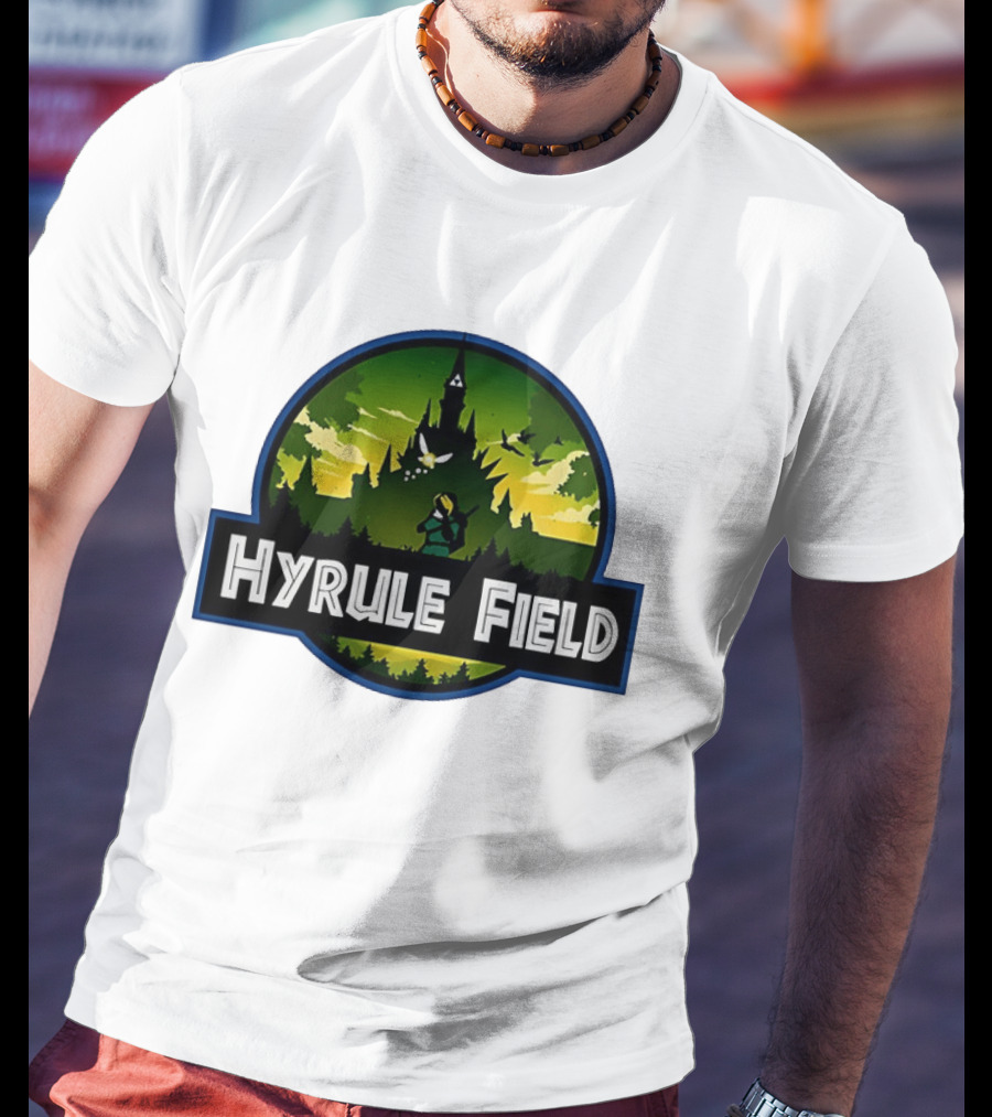 Hyrule Field Link Legend Of Zelda Jurassic Park Fusion T-Shirt
