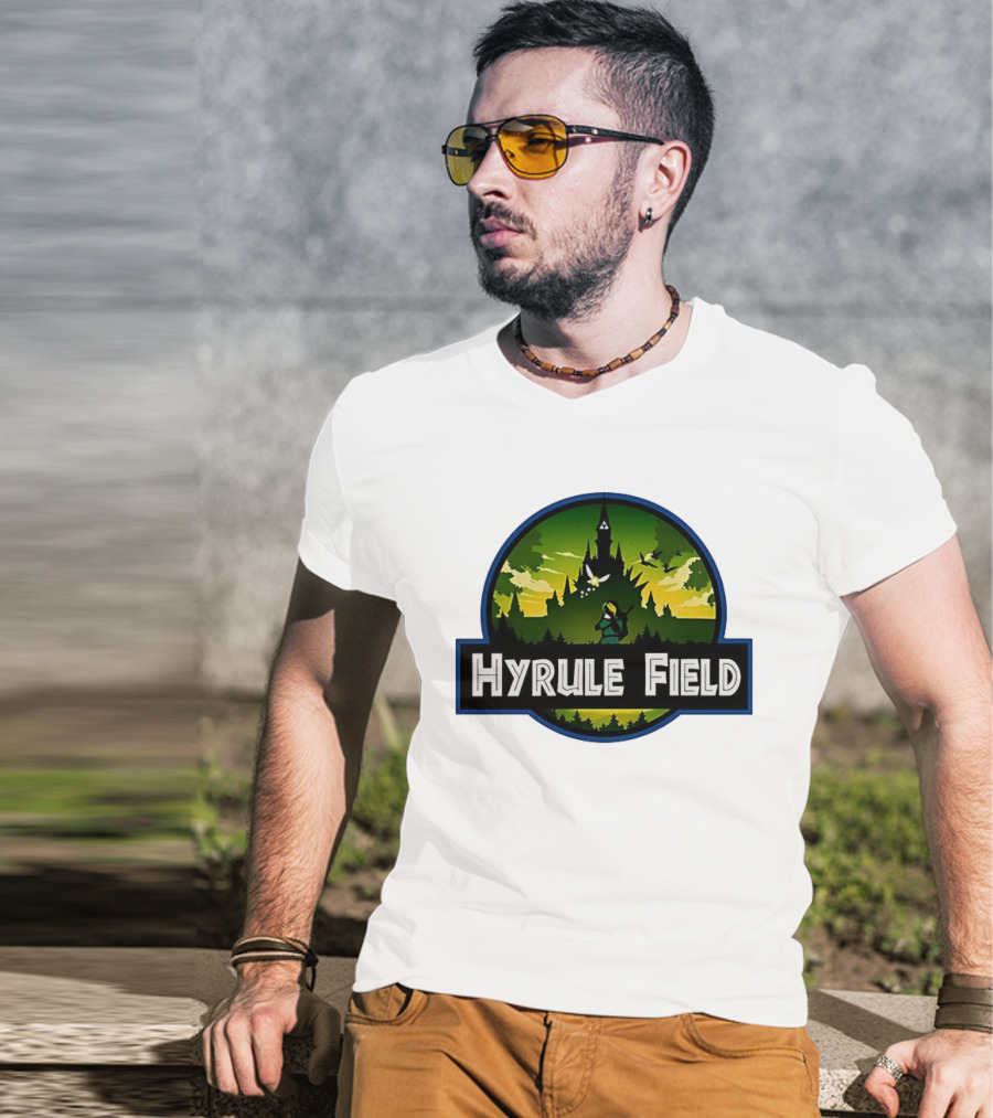 Hyrule Field Link Legend Of Zelda Jurassic Park Fusion T-Shirt