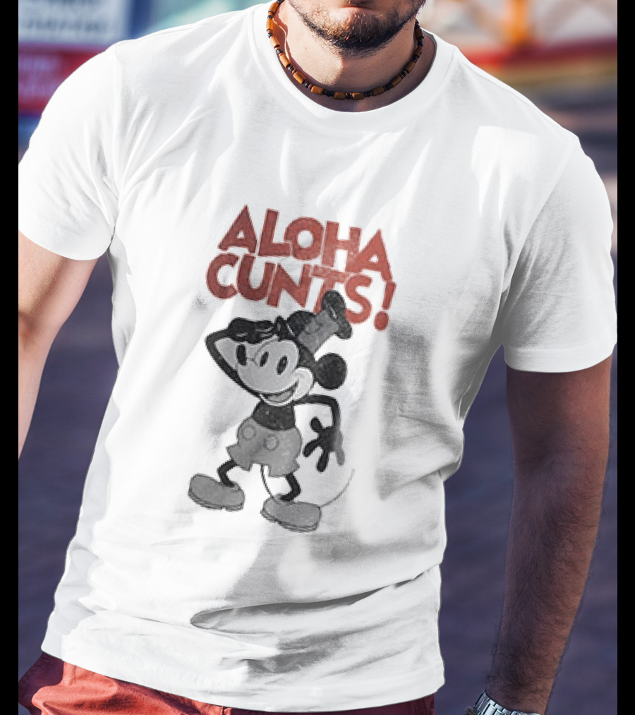 Aloha Cunts Mickey Saying Hello T-Shirt