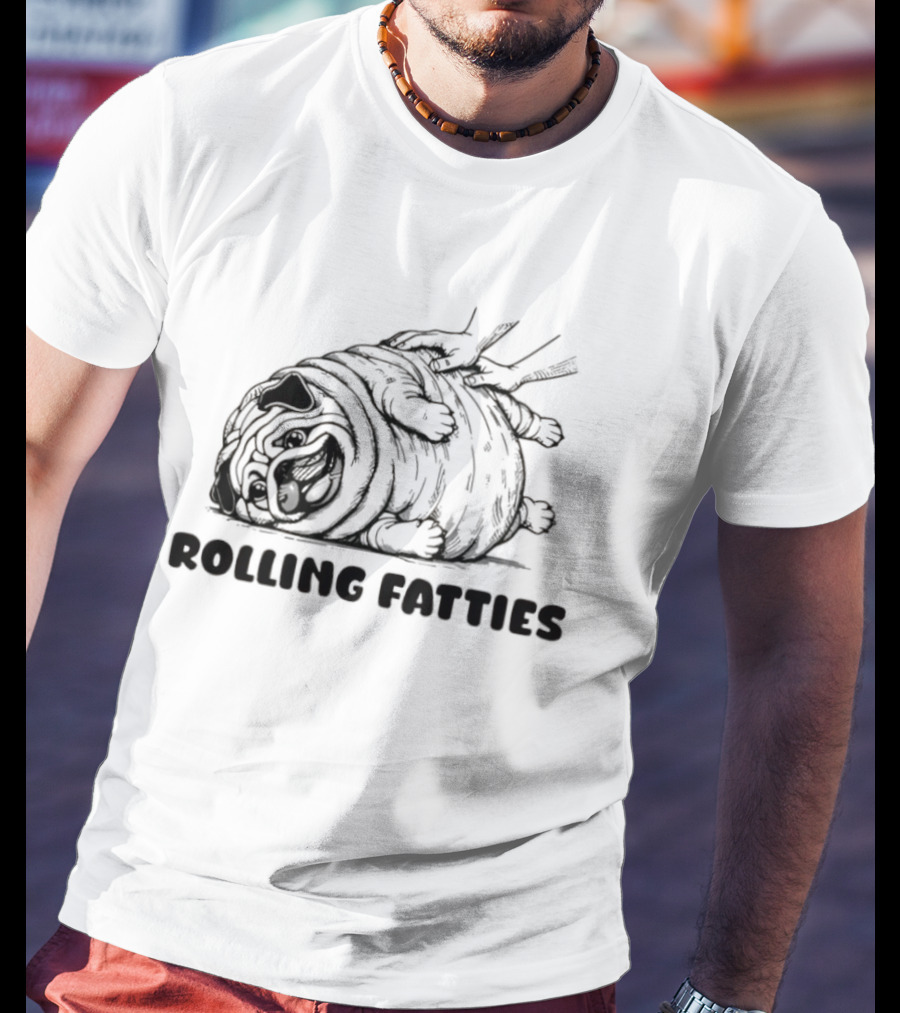 Pug Burrito Rolling Fatties Fun T-Shirt