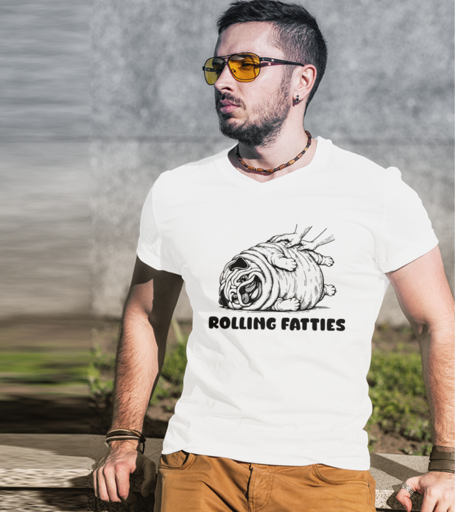 Pug Burrito Rolling Fatties Fun T-Shirt