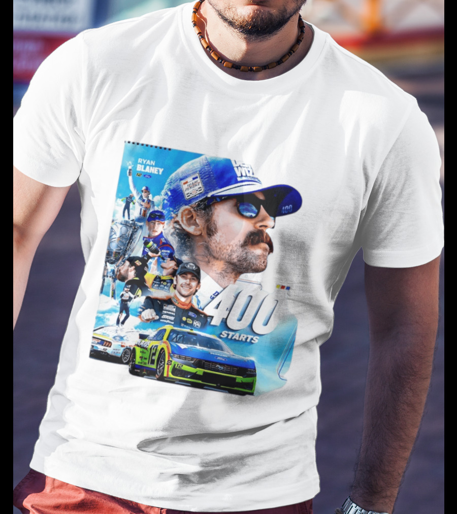 Ryan Blaney 400 Starts Team Penske NASCAR Racing Achievement 2026 T-Shirt