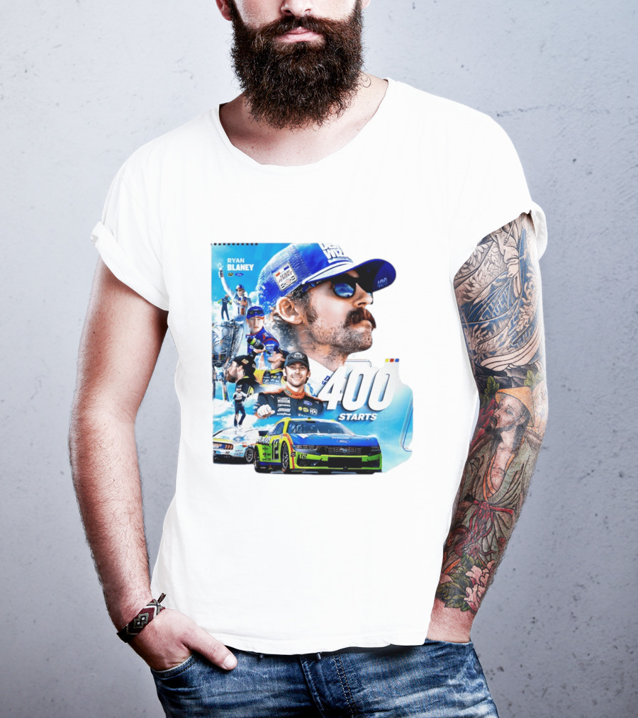 Ryan Blaney 400 Starts Team Penske NASCAR Racing Achievement 2026 T-Shirt