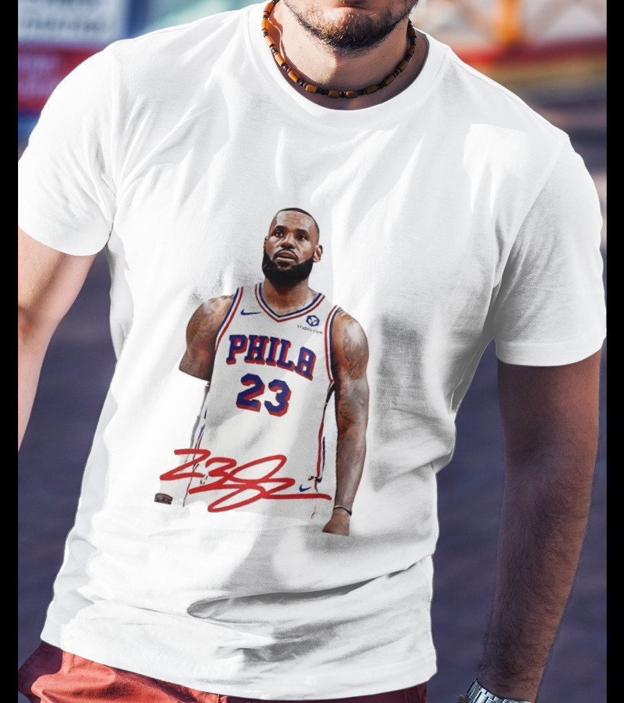 Philadelphia 23 LeBron James NBA Jersey Philly Arrival T-Shirt