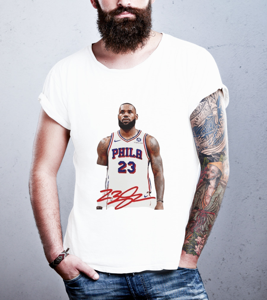 Philadelphia 23 LeBron James NBA Jersey Philly Arrival T-Shirt