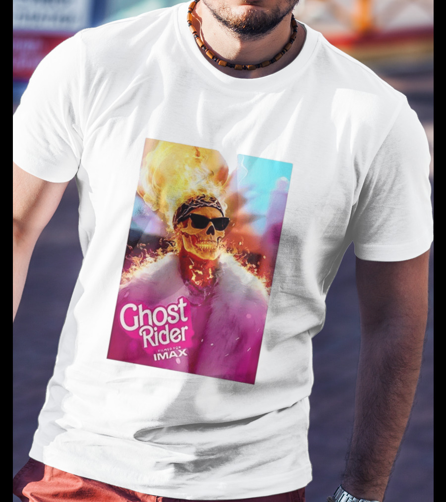 Ghost Rider Filmed For IMAX Flaming Skull T-Shirt