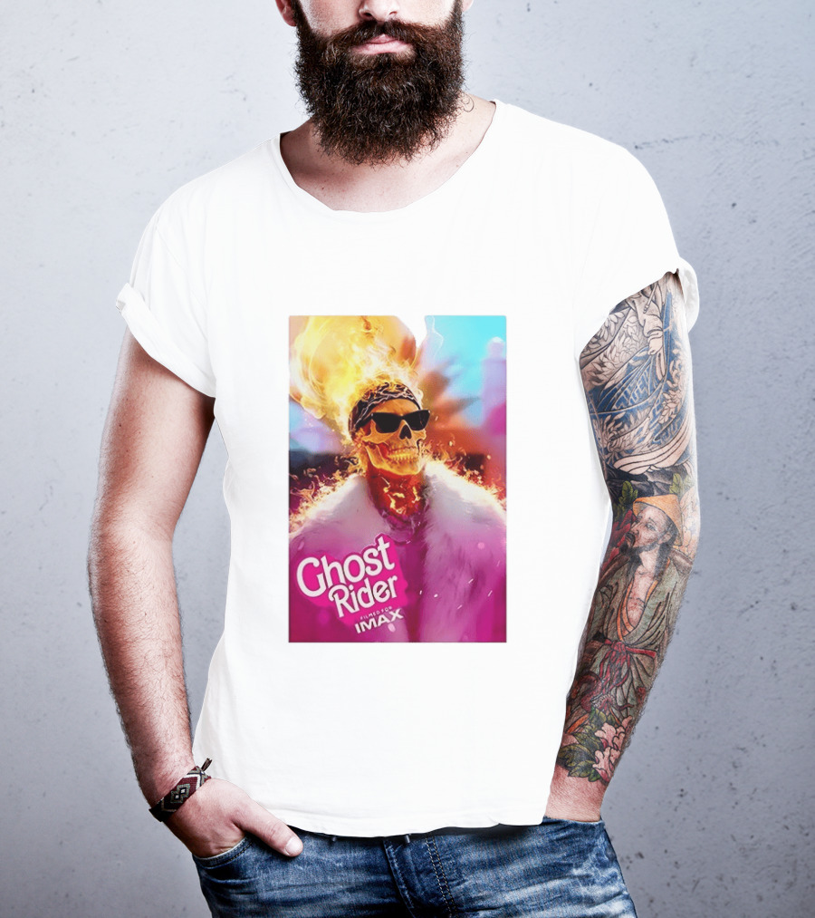 Ghost Rider Filmed For IMAX Flaming Skull T-Shirt