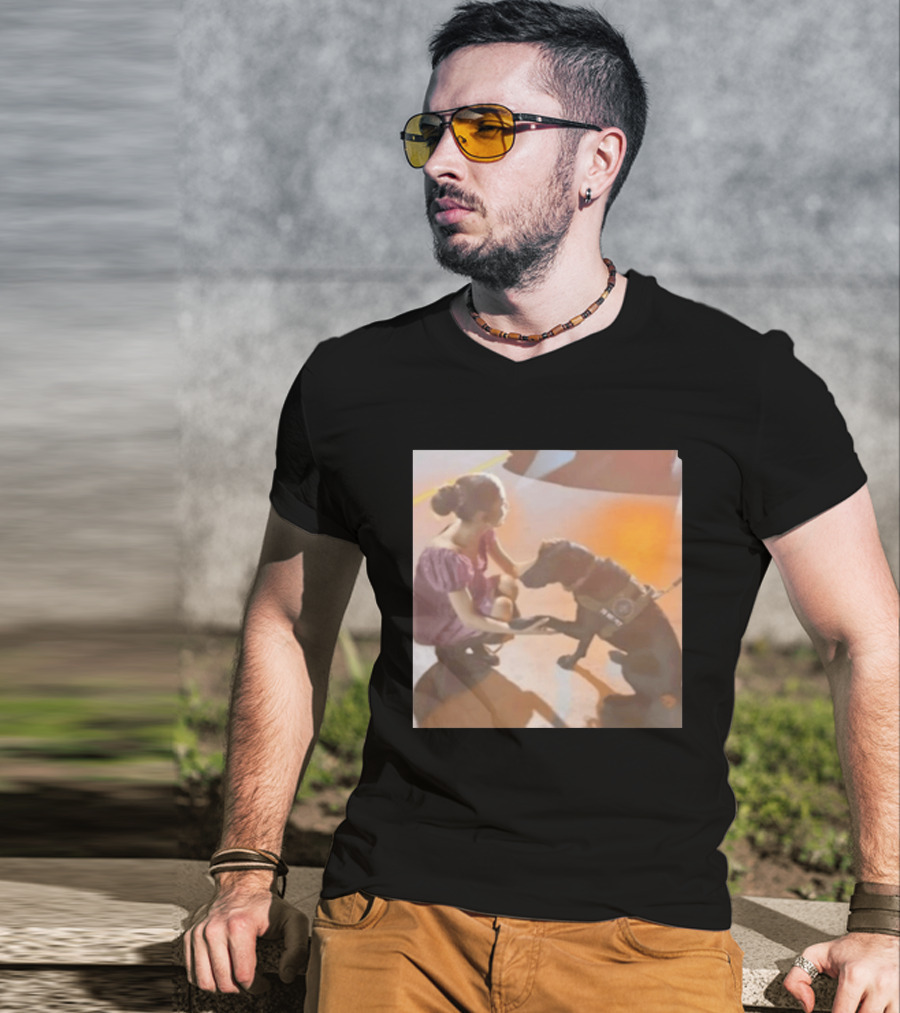 Ariana Grande Slipping Down With Dog T-Shirt