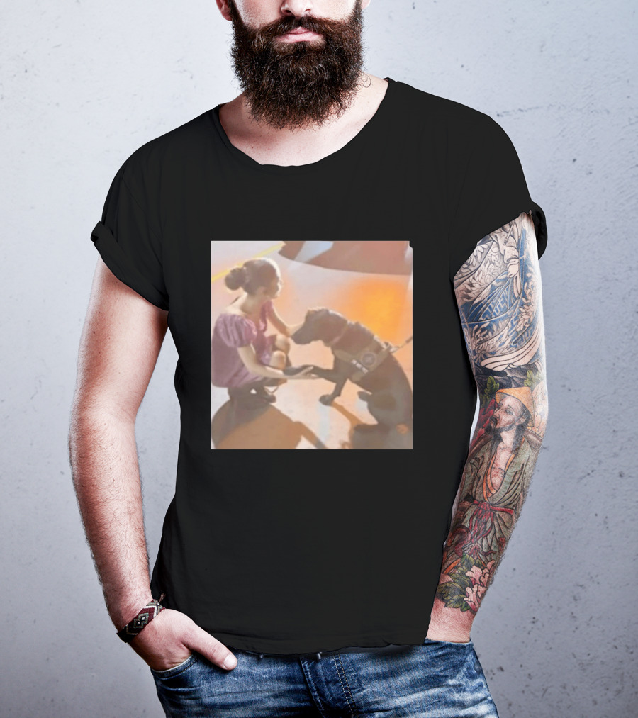 Ariana Grande Slipping Down With Dog T-Shirt