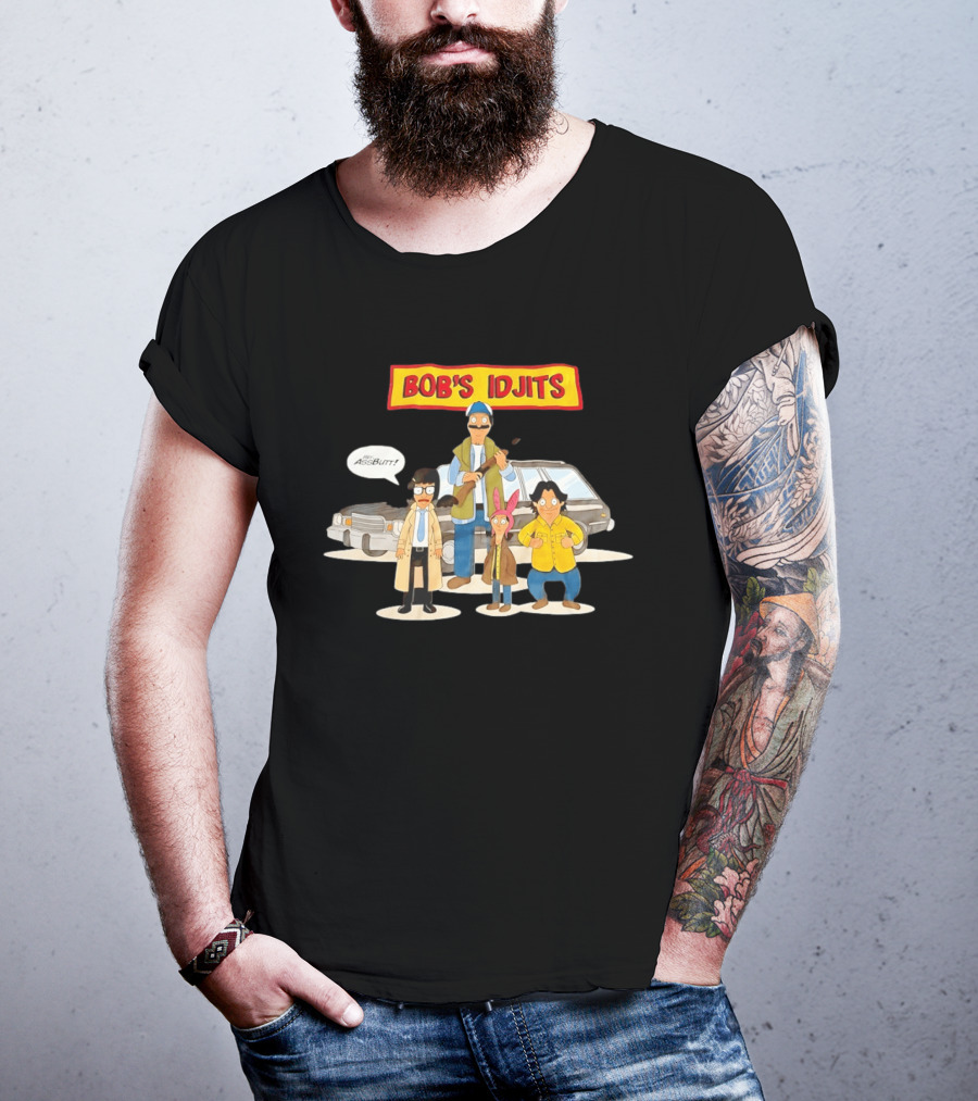 Bob's Idjits Hey Assbutt Cartoon Mashup T-Shirt