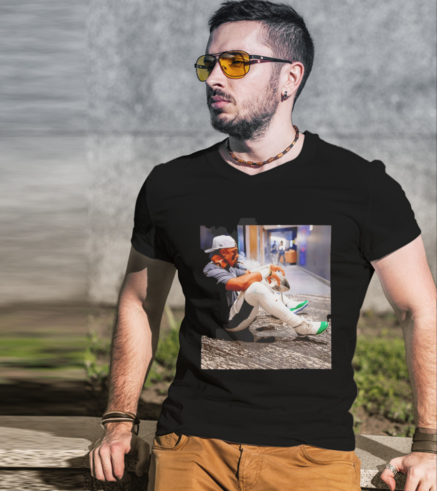 Jalen Hurts Philadelphia Eagles Smoking Trophy Cigar Celebratory Moment T-Shirt