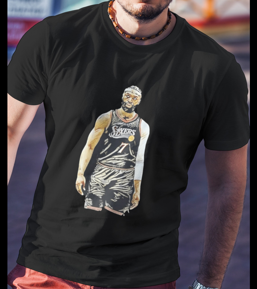 Jaylen Brown Sixers 7 Basketball Player Sketch T-Shirt