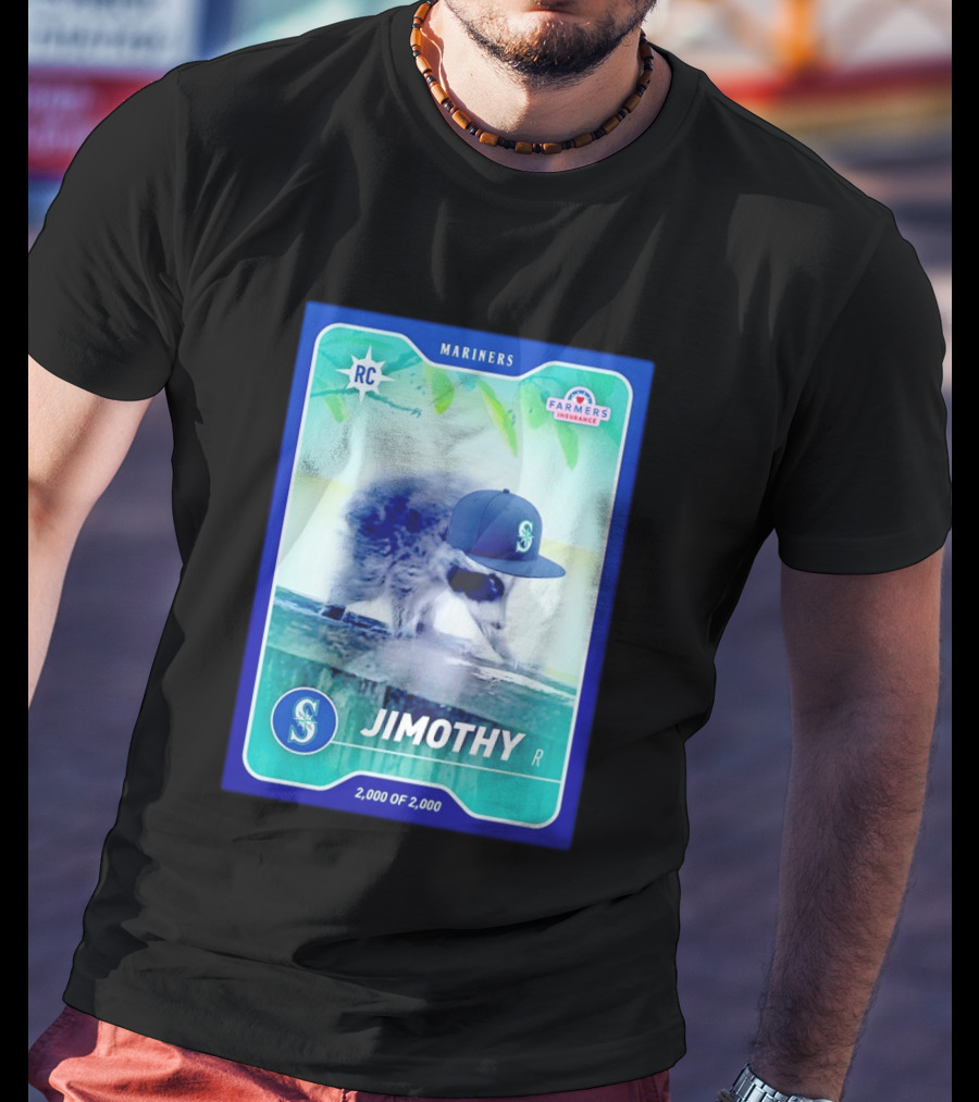 Seattle Mariners Jimothy Night Farmers Insurance Rookie Card 2000 Of 2000 T-Shirt