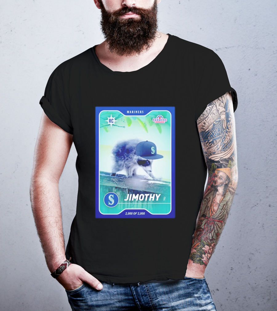 Seattle Mariners Jimothy Night Farmers Insurance Rookie Card 2000 Of 2000 T-Shirt