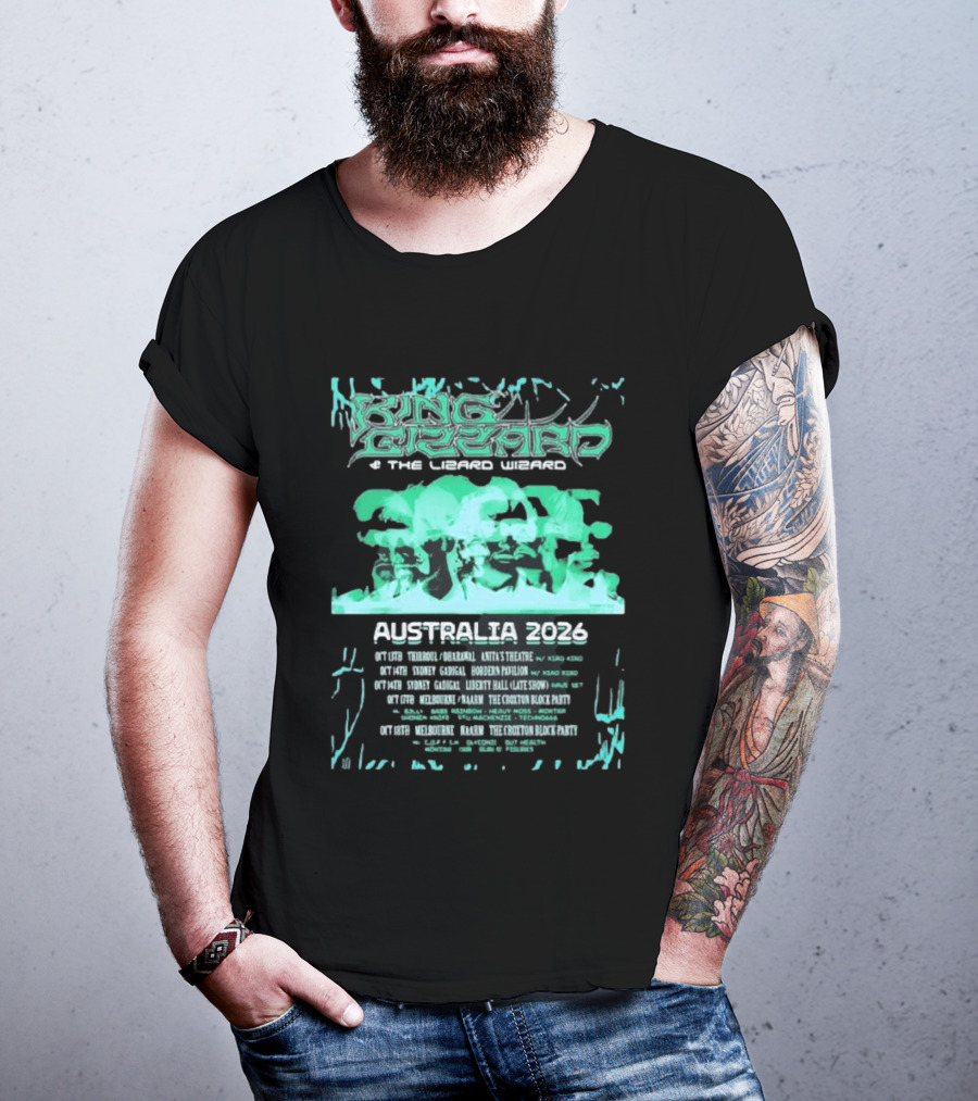 King Gizzard And The Lizard Wizard Australia 2026 Tour Chevalier Darwin Paddo Liberty Hall The Croxton Hotel T-Shirt