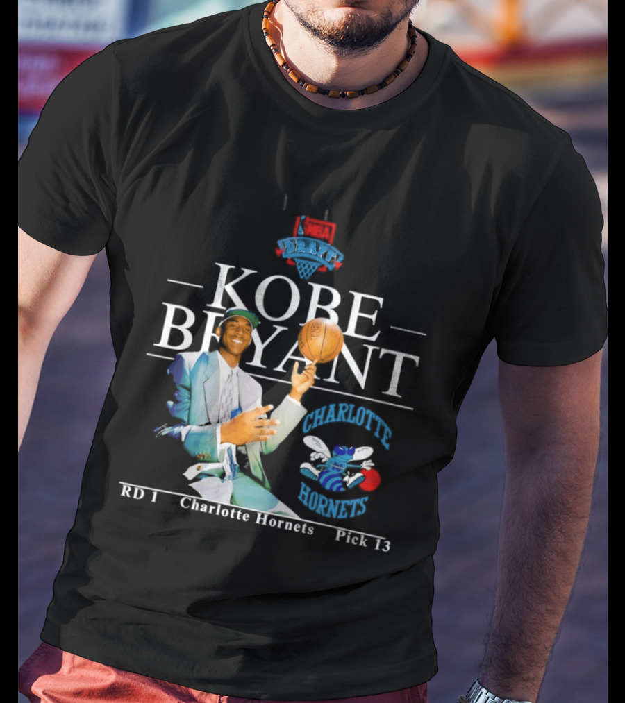 Kobe Bryant Charlotte Hornets RD 1 Pick 13 T-Shirt