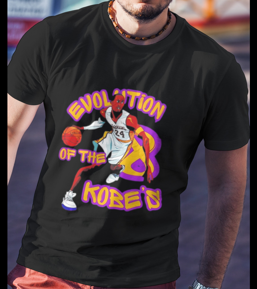 Evolution Of The Kobe's Lakers Basketball Number 24 T-Shirt