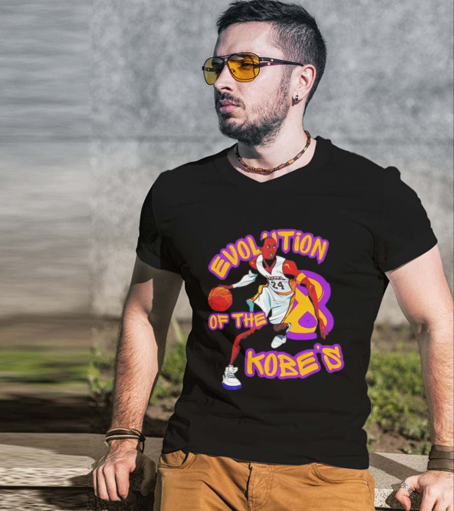 Evolution Of The Kobe's Lakers Basketball Number 24 T-Shirt