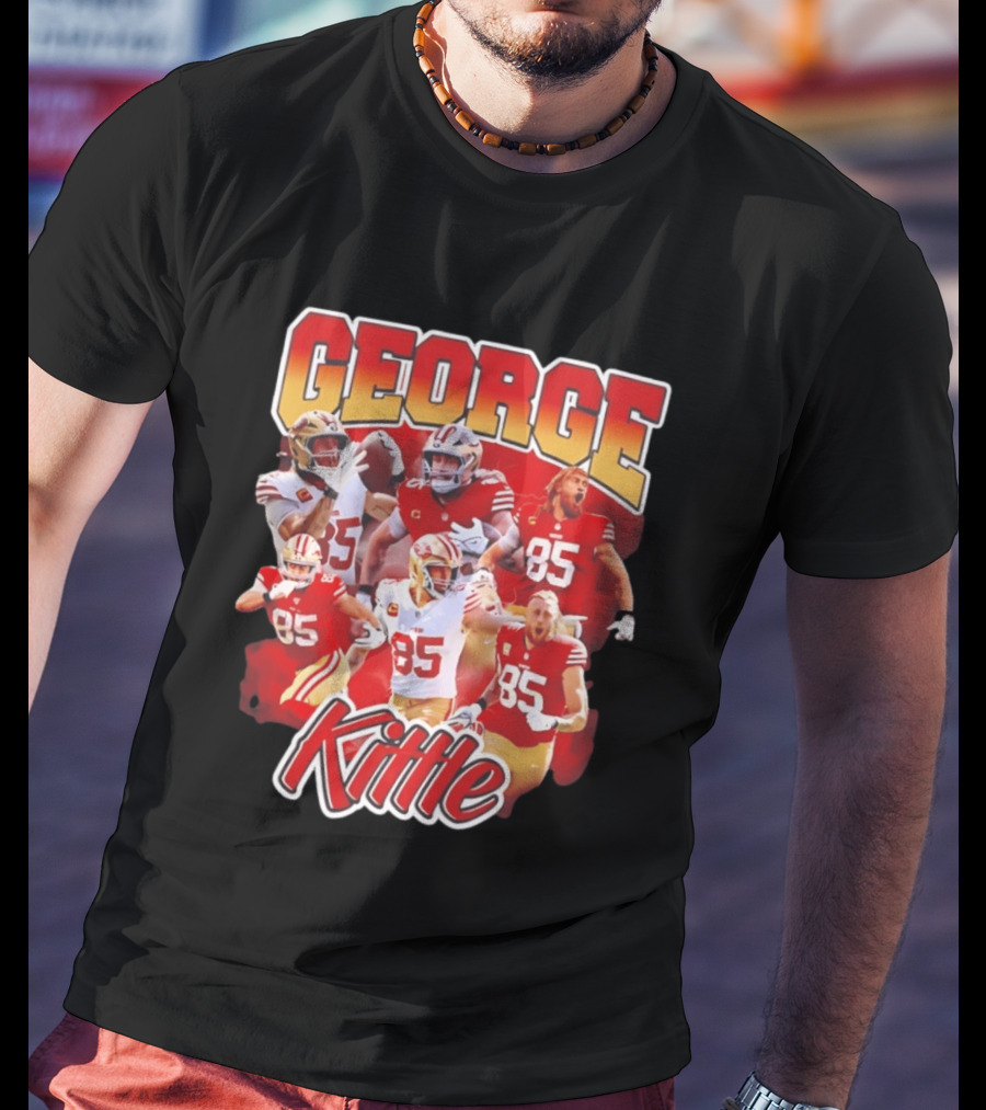 George Kittle 90s Bootleg Vintage Style Football Fan Collection T-Shirt