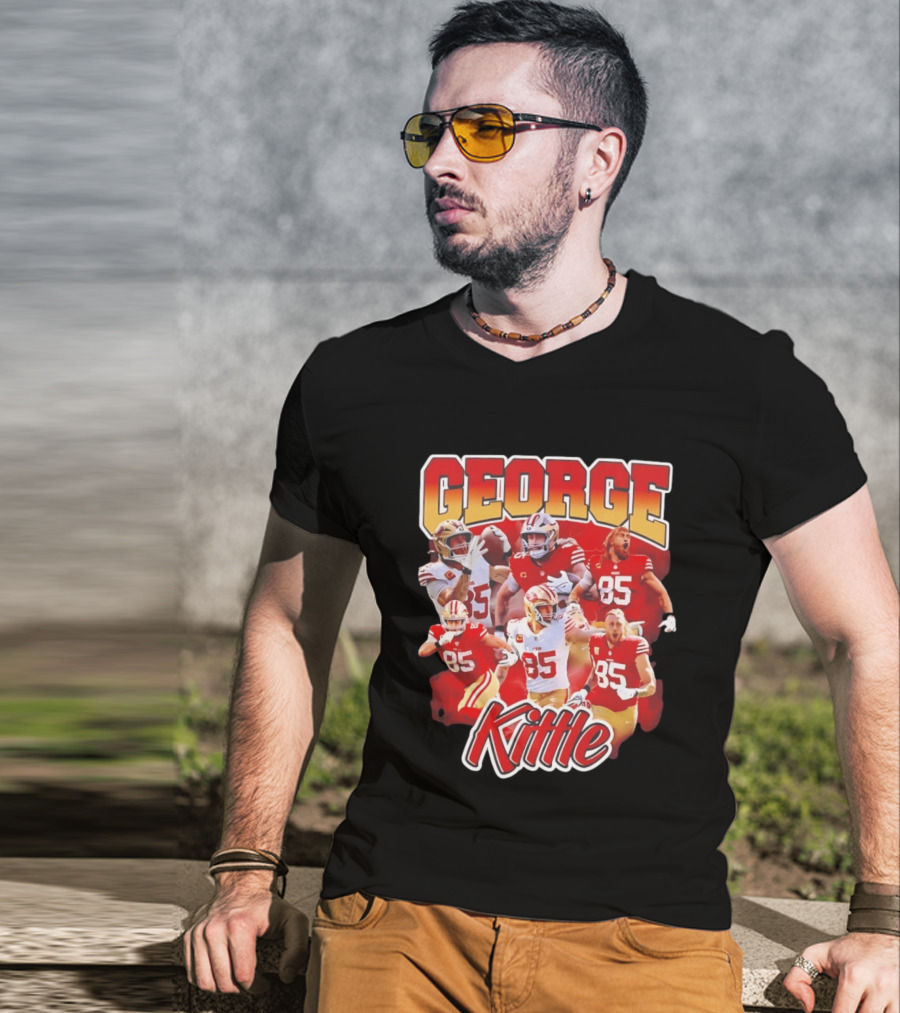 George Kittle 90s Bootleg Vintage Style Football Fan Collection T-Shirt