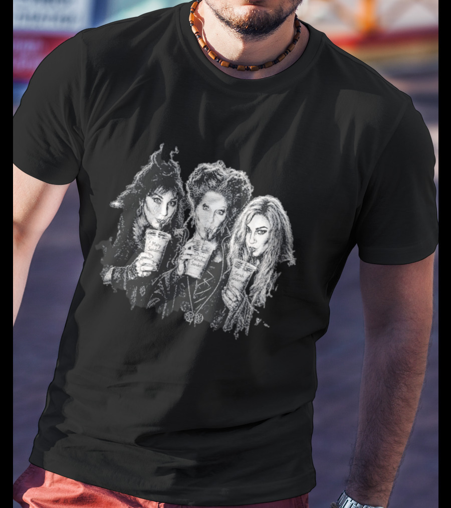 Hocus Pocus Sanderson Sisters Mary Winifred Sarah Iced Coffee Disney Halloween 2026 T-Shirt
