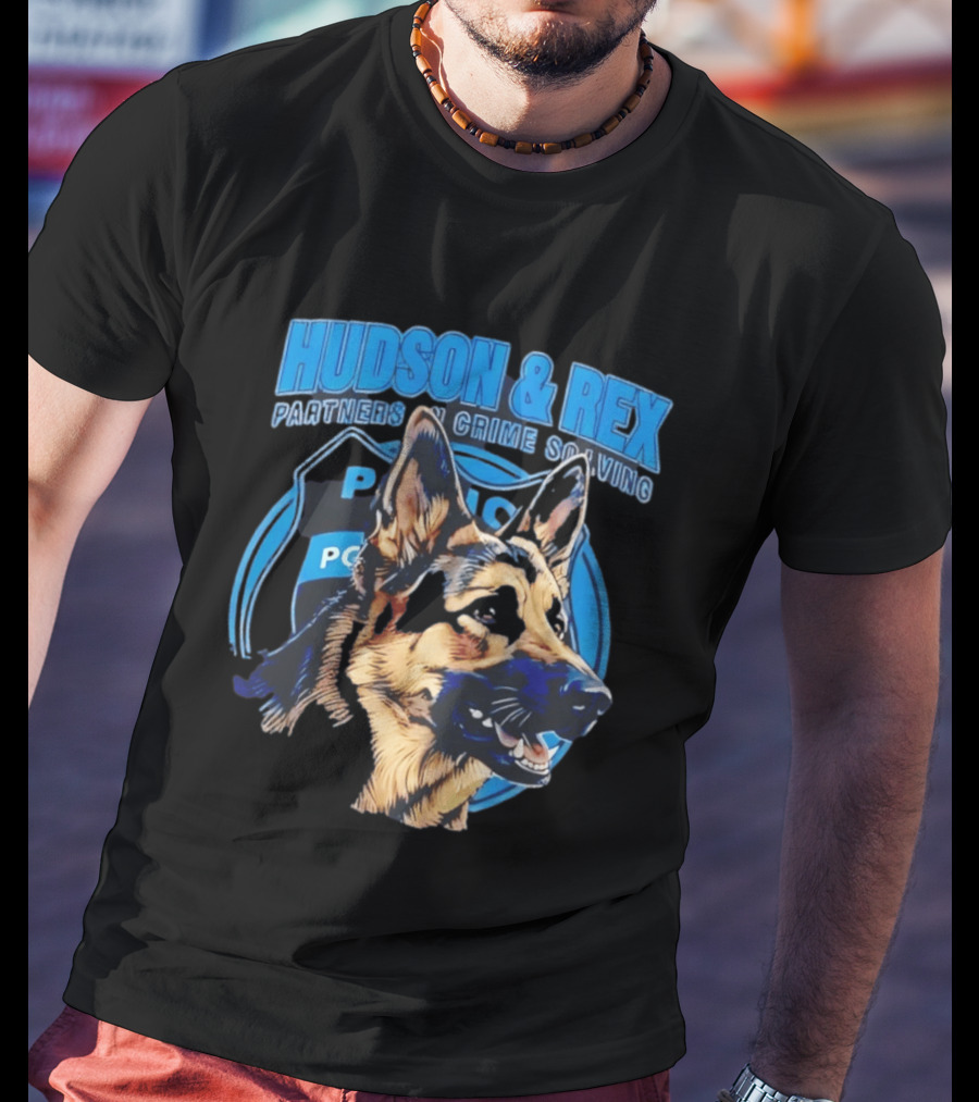 Hudson & Rex German Shepherd Partners In Crime Solving Police T-Shirt