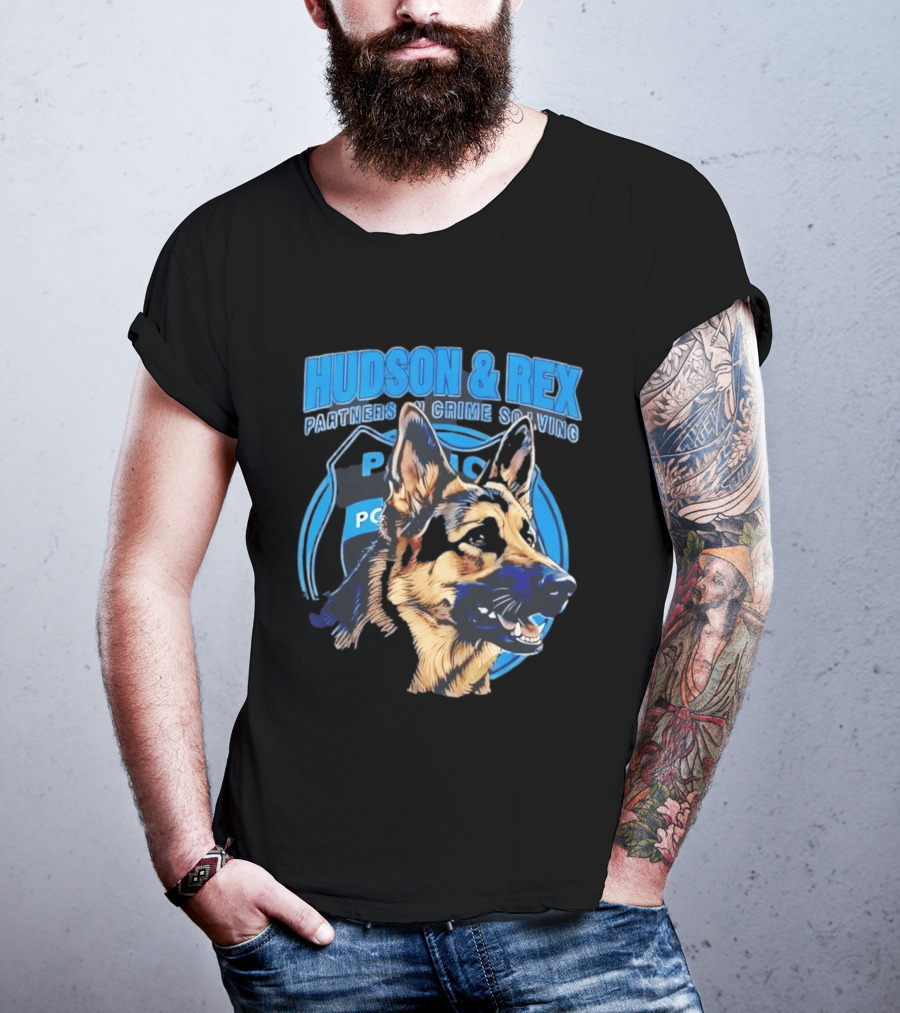Hudson & Rex German Shepherd Partners In Crime Solving Police T-Shirt
