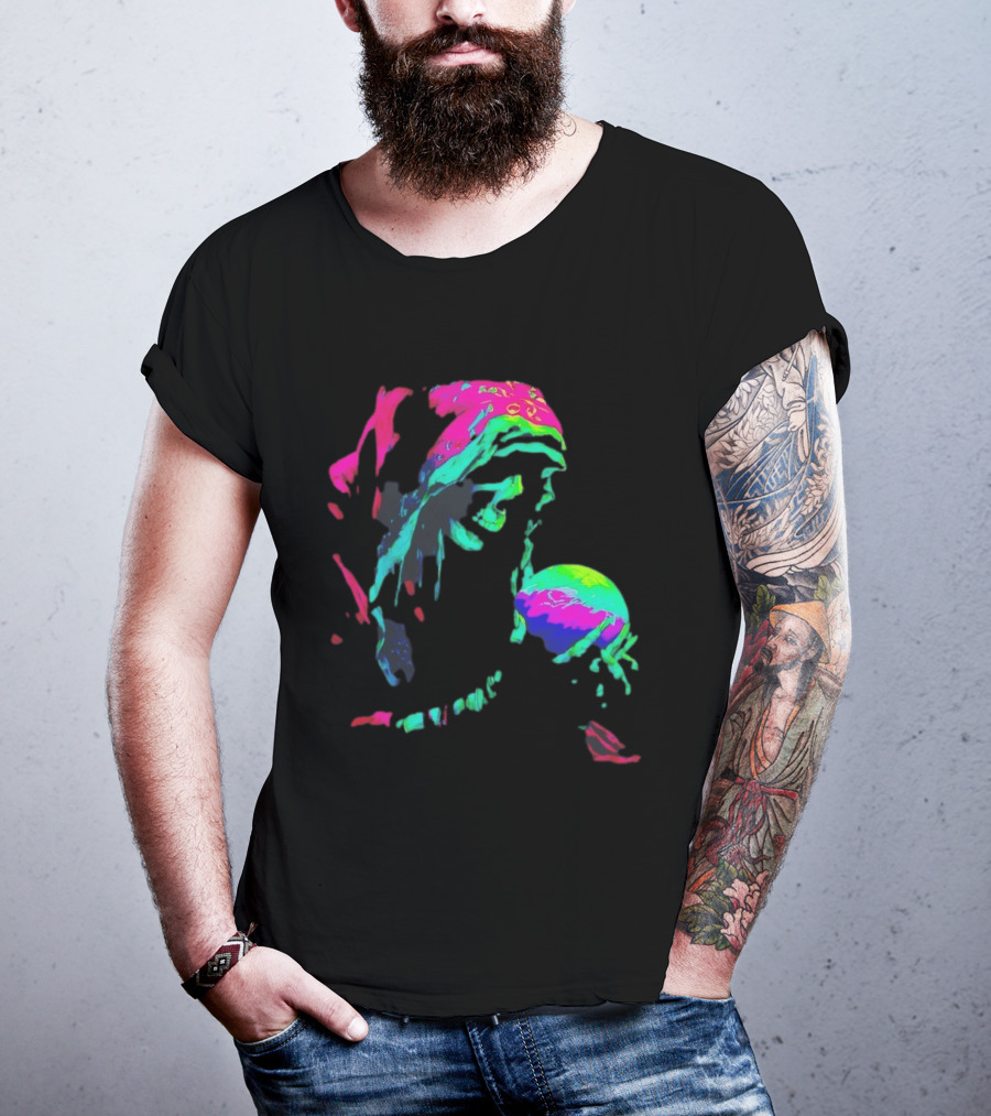 Skeleton The Prophet Psychedelic Vivid Colors Alışveriş Yap T-Shirt