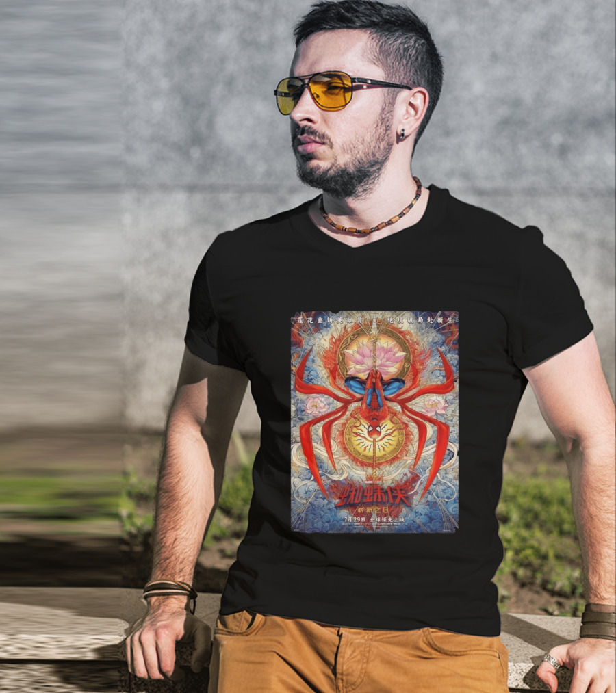 Marvel Spider Man Brand New Day China Exclusive July 29 Lotus And Web T-Shirt