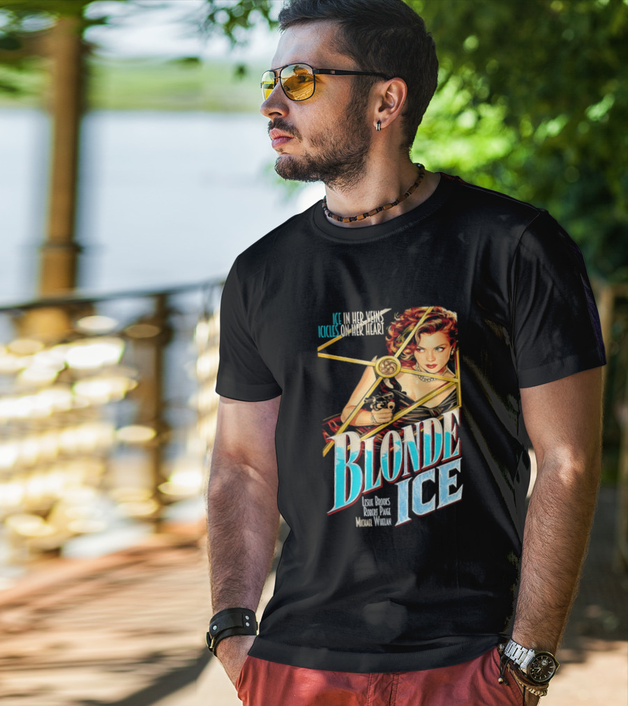Ice In Her Veins Icicles On Her Heart Blonde Ice Leslie Brooks Robert Paige Michael Whelan T-Shirt