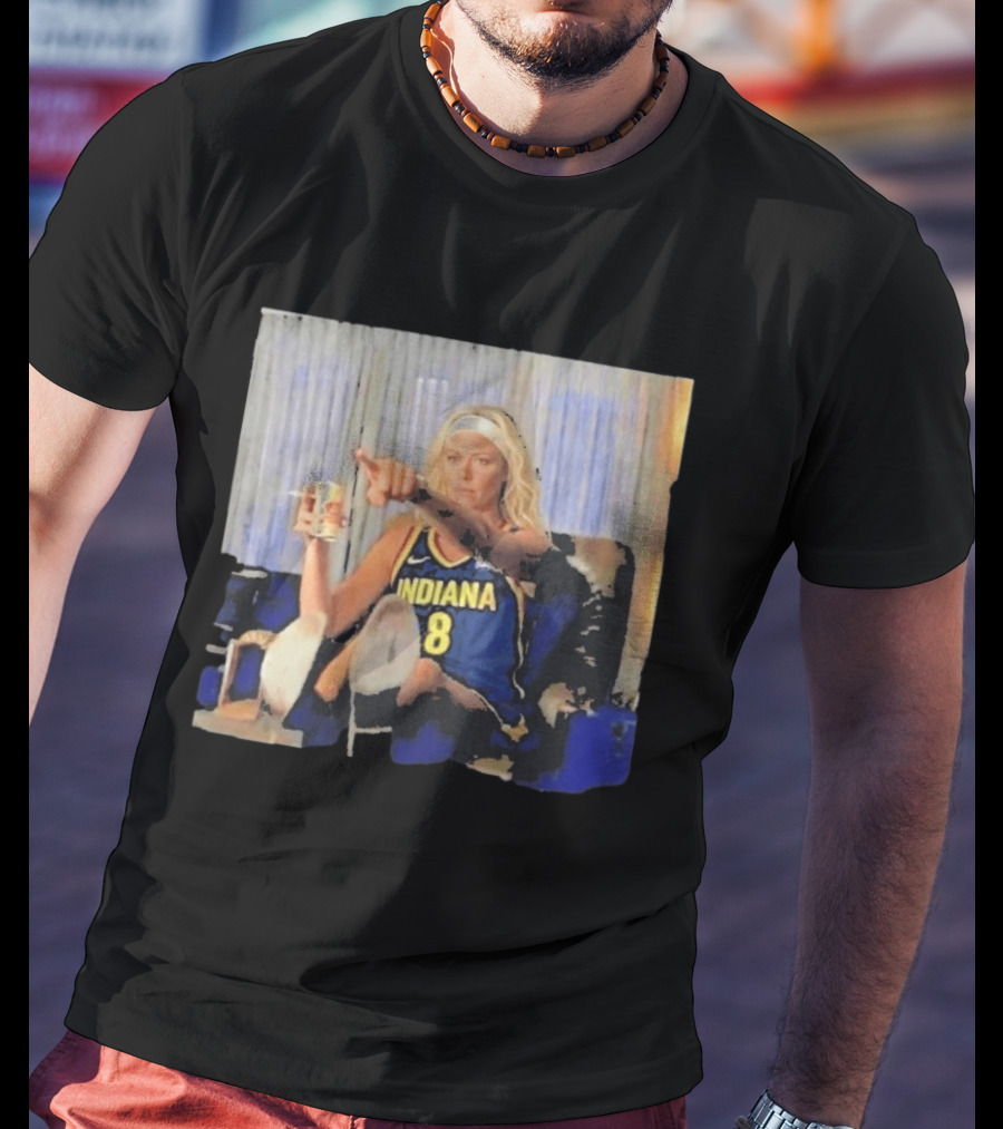 Sophie Cunningham Indiana Number 8 Rick Dalton Leonardo DiCaprio Pointing Scene T-Shirt
