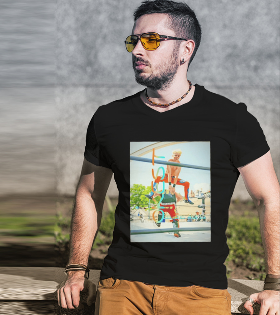 OKest Leapfrog In The World Wrestling Event Colorful Spectacle T-Shirt