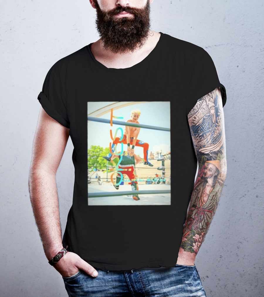 OKest Leapfrog In The World Wrestling Event Colorful Spectacle T-Shirt