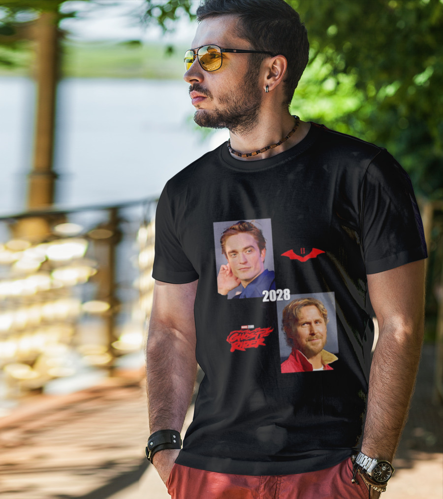 The Batman 2 2028 Marvel Studios Ghost Rider Robert Pattinson Ryan Gosling T-Shirt