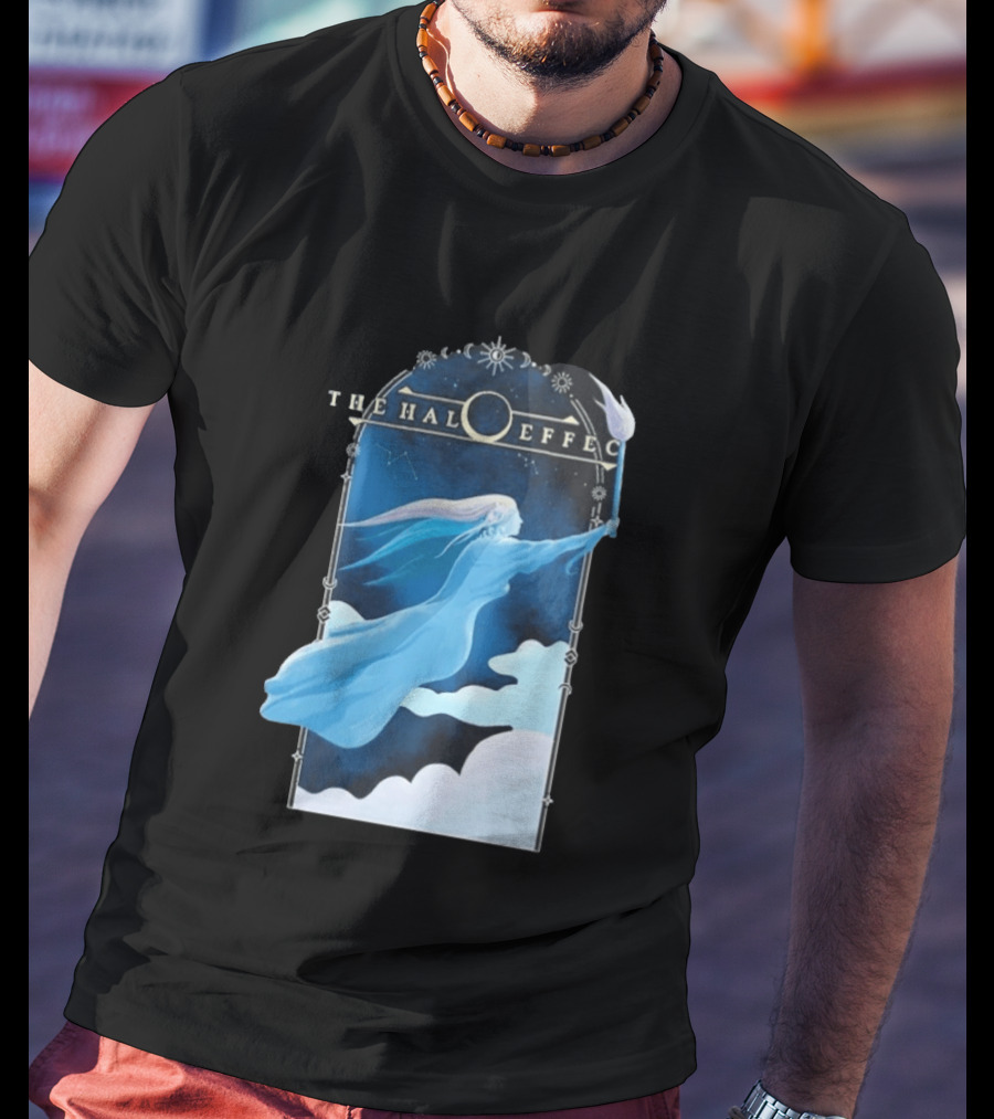 The Halo Effect Blue Lady Ethereal Night Sky Celestial T-Shirt