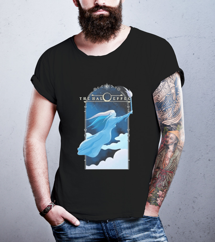 The Halo Effect Blue Lady Ethereal Night Sky Celestial T-Shirt