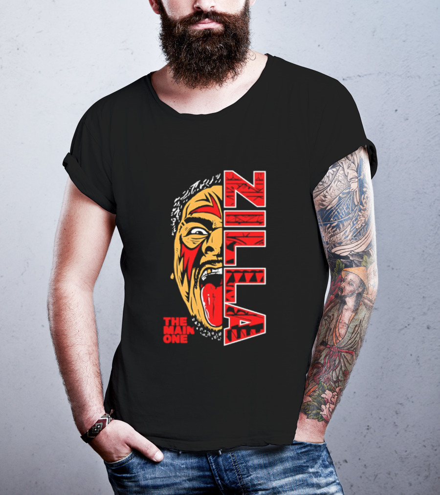 The Main One Zilla Tribal Wrestling Face T-Shirt