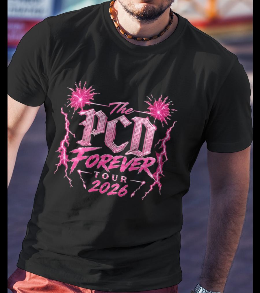 The PCD Forever Tour 2026 Pink Fireworks And Lightning T-Shirt