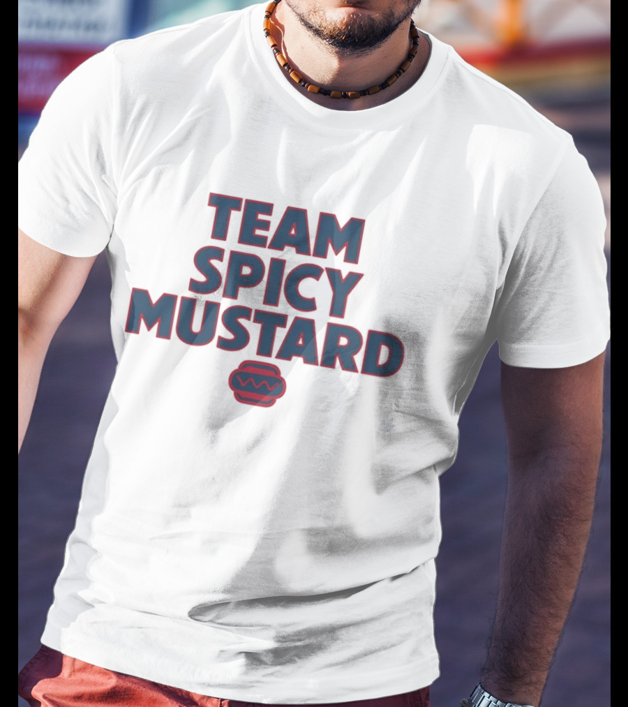 Team Spicy Mustard Hot Dog Condiment Foodie Fun T-Shirt