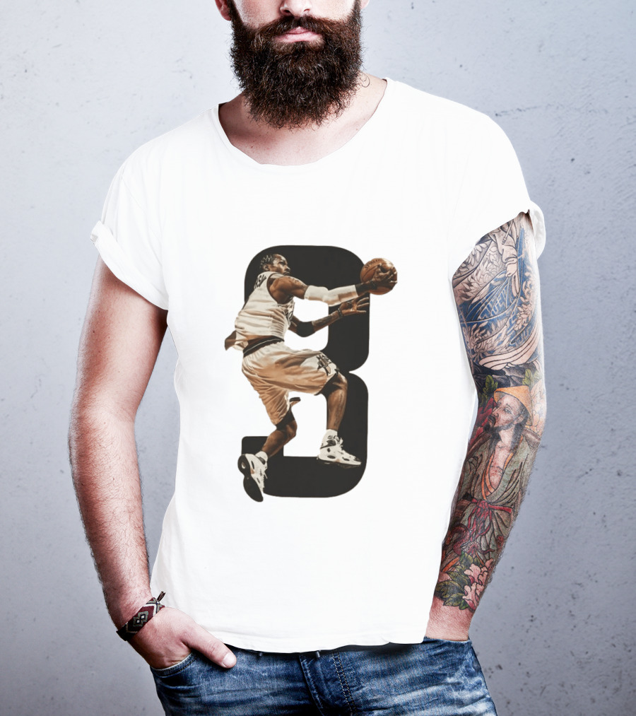 Allen Iverson Number 3 Basketball Legend Iconic Dunk T-Shirt