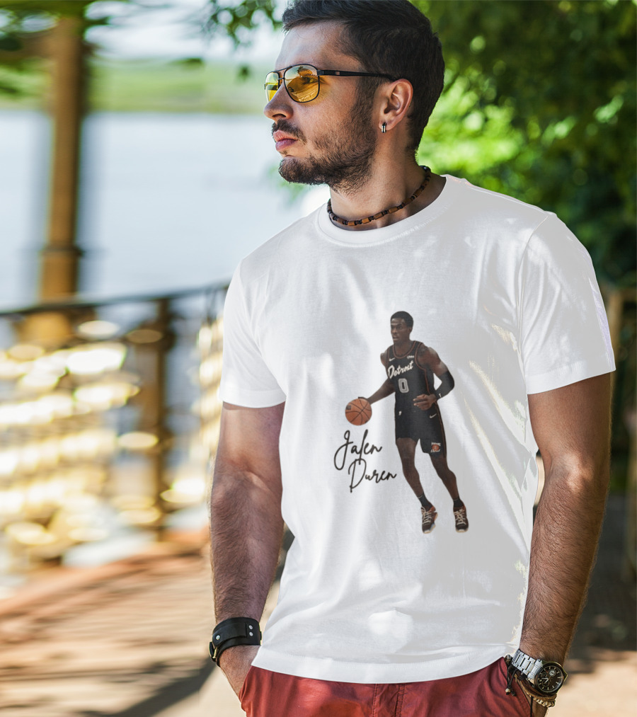 Jalen Duren Detroit Pistons Basketball Player Number 0 T-Shirt