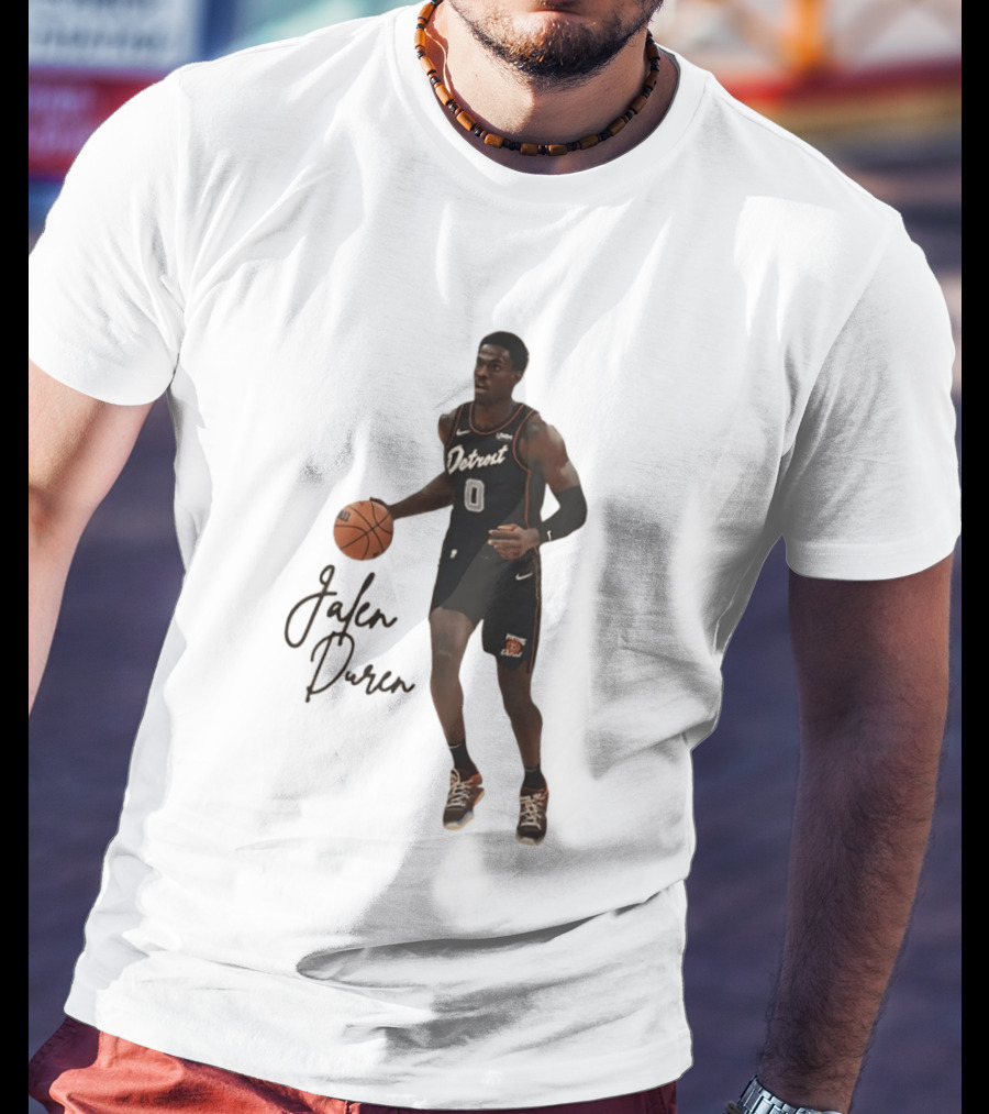 Jalen Duren Detroit Pistons Basketball Player Number 0 T-Shirt
