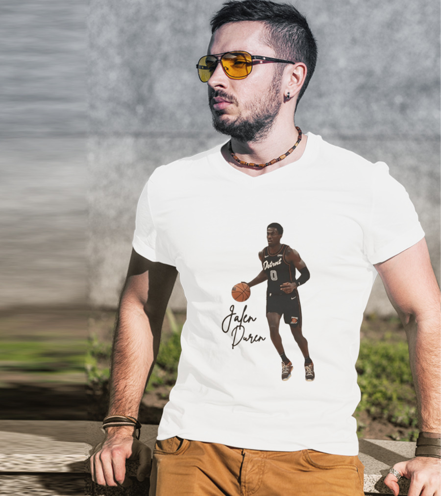Jalen Duren Detroit Pistons Basketball Player Number 0 T-Shirt