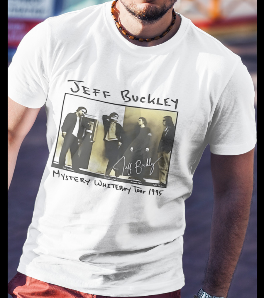 Jeff Buckley Mystery Whiteroy Tour 1995 Signature Image T-Shirt