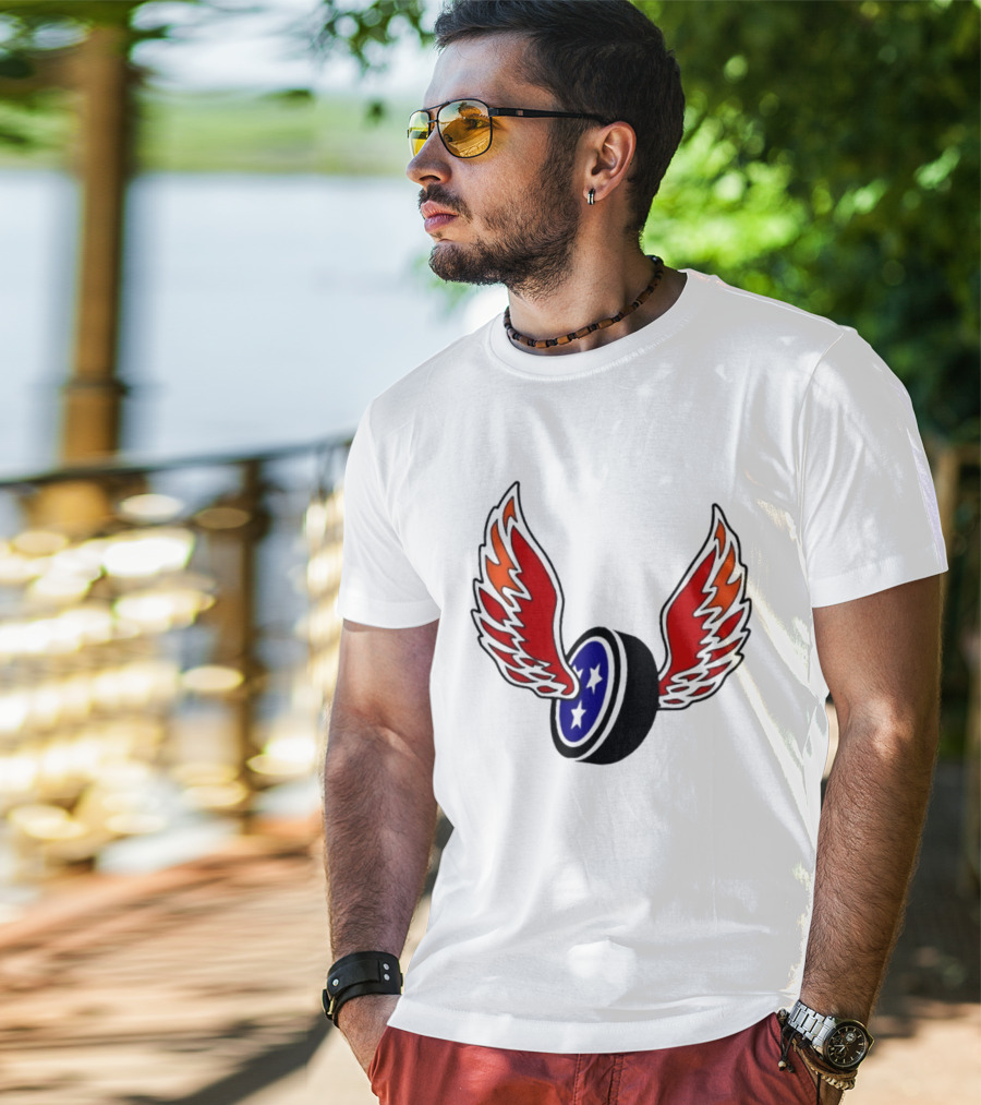 Joey Aguilar Knoxville Speed Three Star Winged Wheel T-Shirt