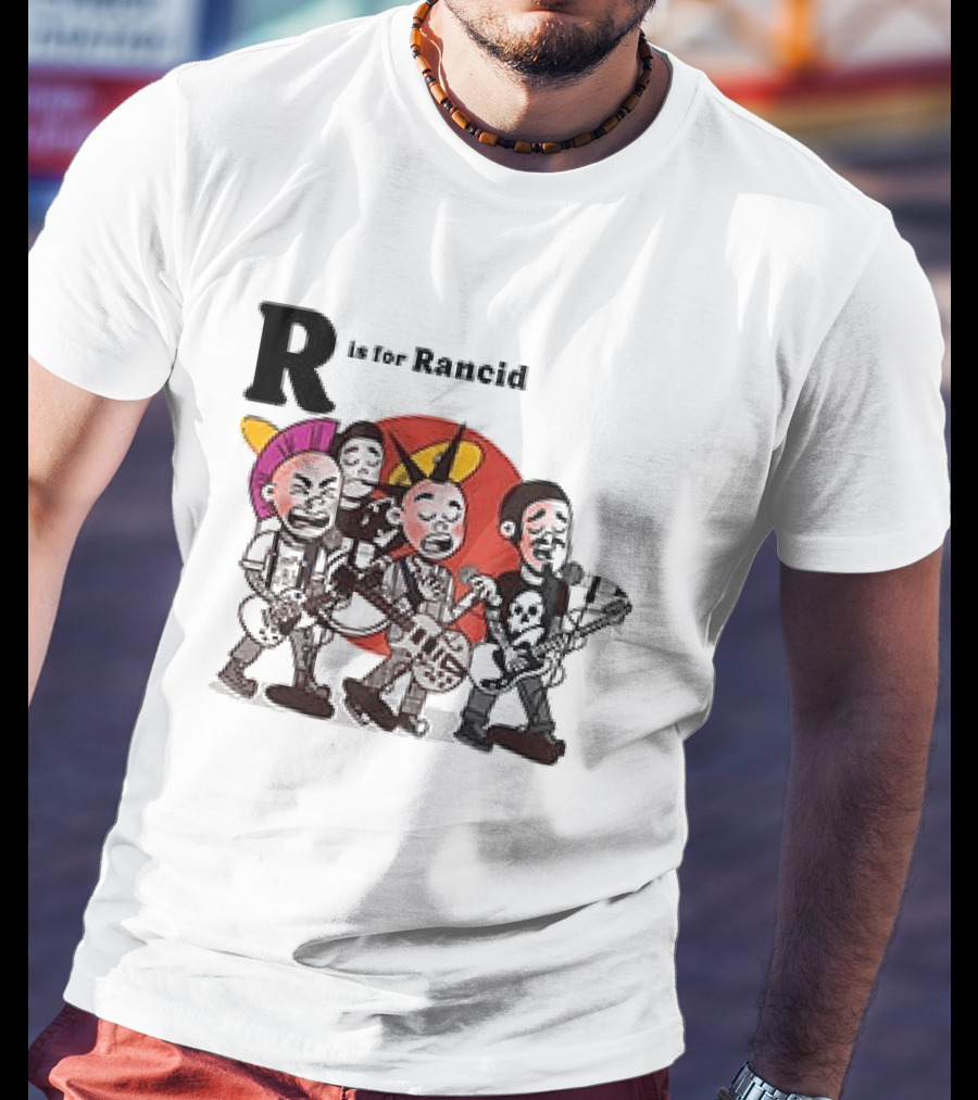 R Is For Rancid Punk Band Cartoon Characters T-Shirt