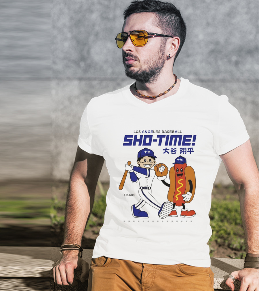 Los Angeles Baseball Shohei Ohtani Sho Time Animated Characters T-Shirt